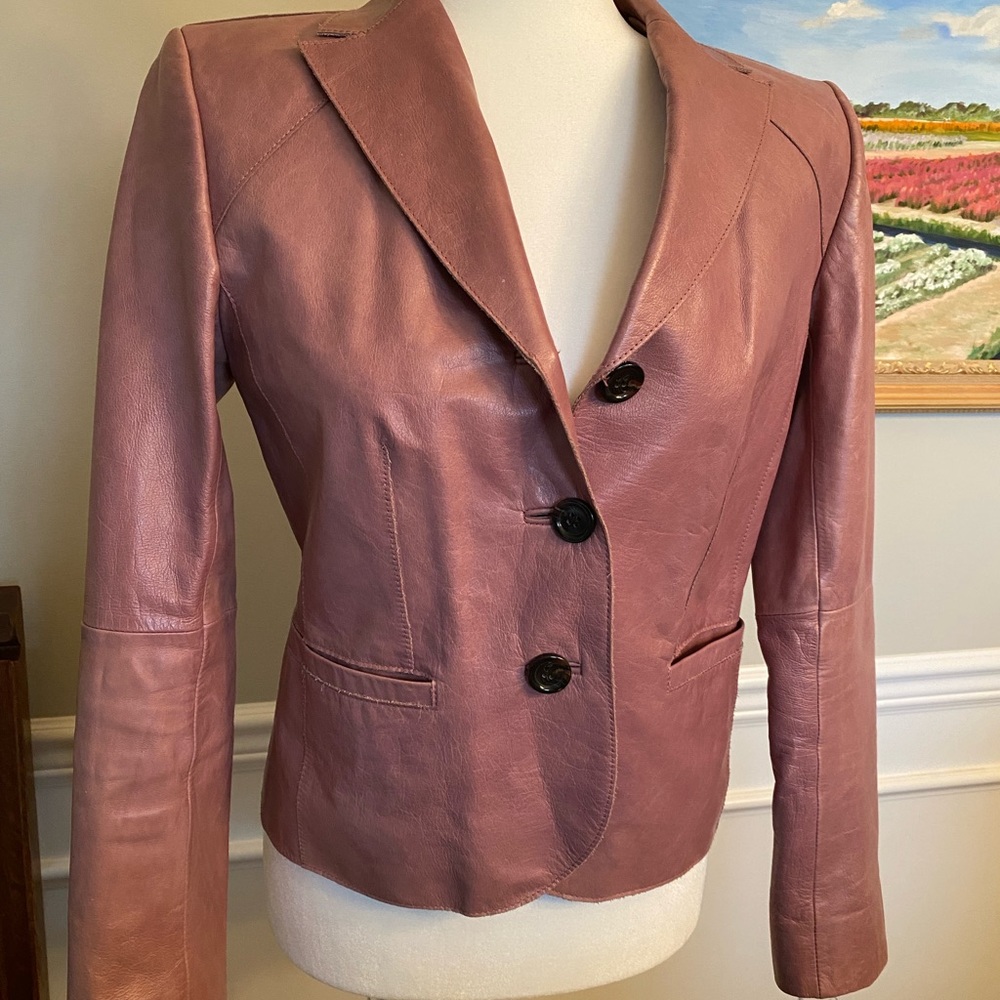 NWOT Ann Taylor leather blazer
